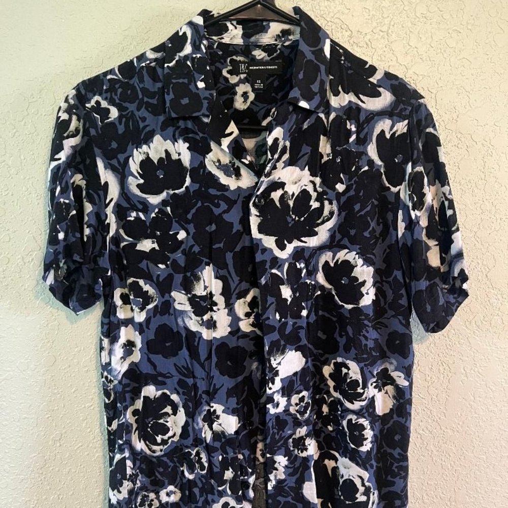 INC International Concepts Floral Button Down